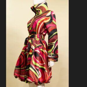 Samuel Dong - prints bubble dress coat